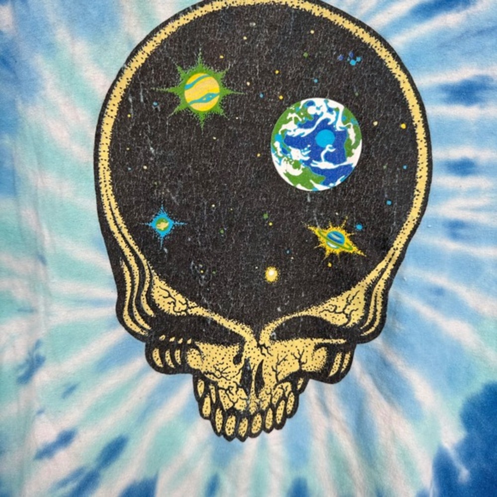Grateful Dead Space Skull Tie Dye T Shirt Mens Medium 2018 Cosmic‎ Galaxy - Picture 2 of 9